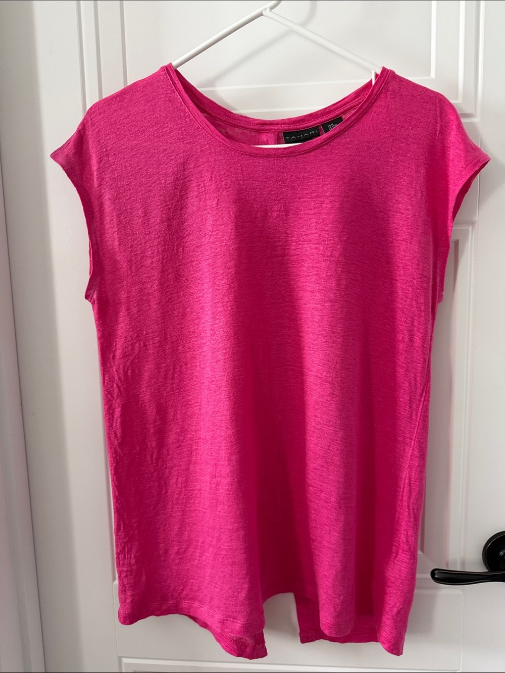 Tahari Bright Pink Cap Sleeve Tank